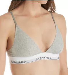 Modern Cotton Unlined Triangle Bra Grey Heather XS