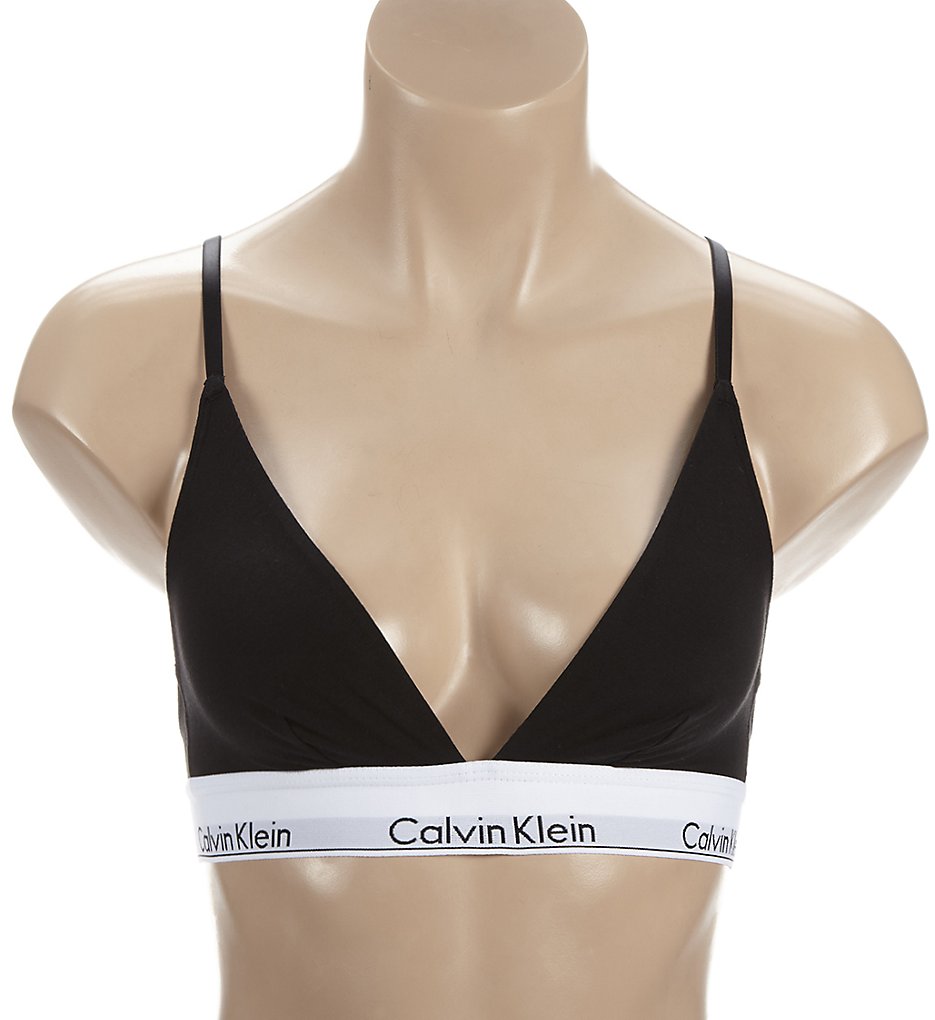 Calvin Klein modern cotton push up bralet in black
