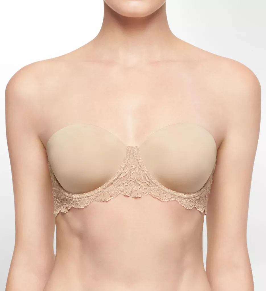 Calvin Klein Seductive Comfort Lace Strapless Bra, Bare, 38DD 