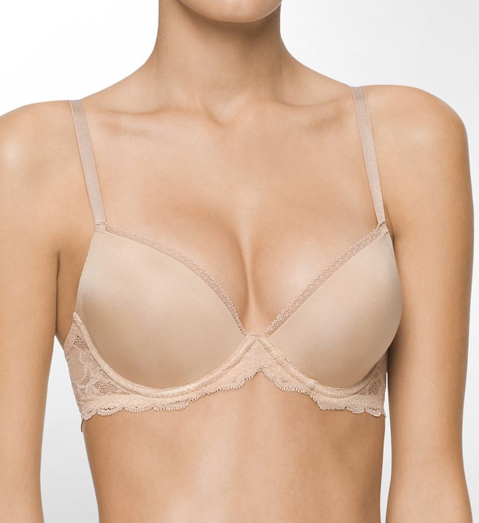 Calvin Klein Women's Form Push Up Bra, Bare, 36B 