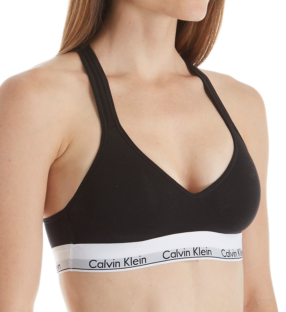 Calvin Klein QF1654 Modern Cotton Padded Bralette (Black)