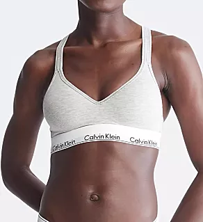 Modern Cotton Padded Bralette Grey Heather S