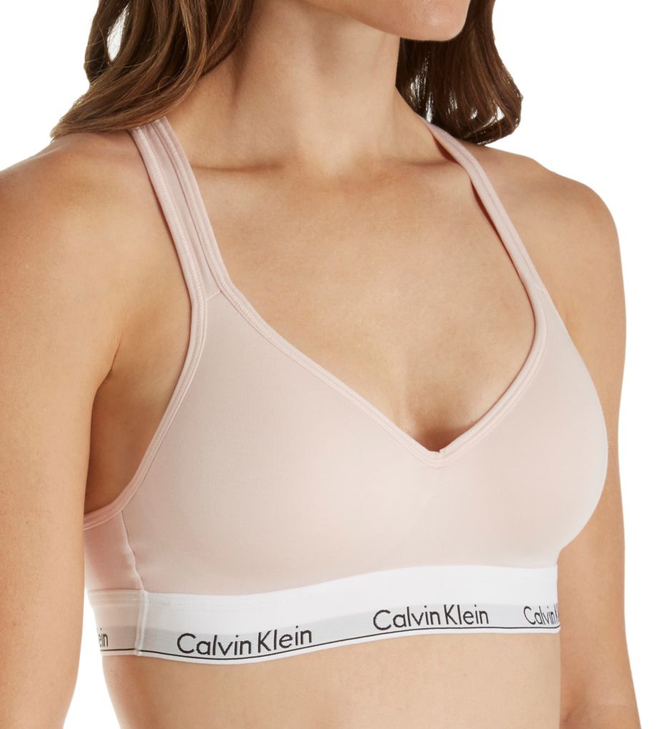 Calvin Klein Modern Cotton Padded Bralette Qf1654 Grey Size XS for