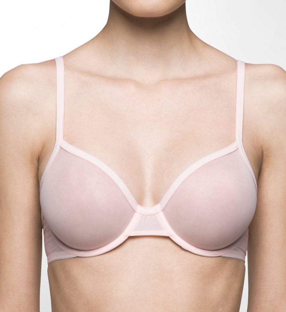 Sheer Marquisette Unlined Demi Underwire Bra Nymph's Thigh 32A by Calvin  Klein