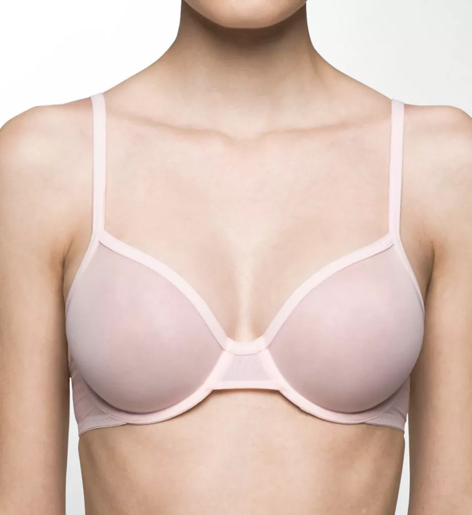 Sheer Marquisette Unlined Demi Underwire Bra Nymph's Thigh 32A
