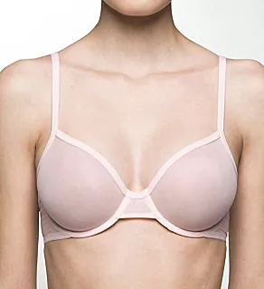 Sheer Marquisette Unlined Demi Underwire Bra Nymph's Thigh 32A