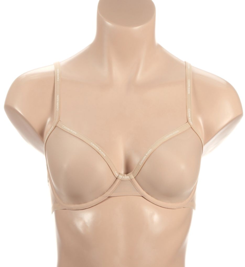 Sheer Marquisette Unlined Demi Underwire Bra Nymph's Thigh 32A by