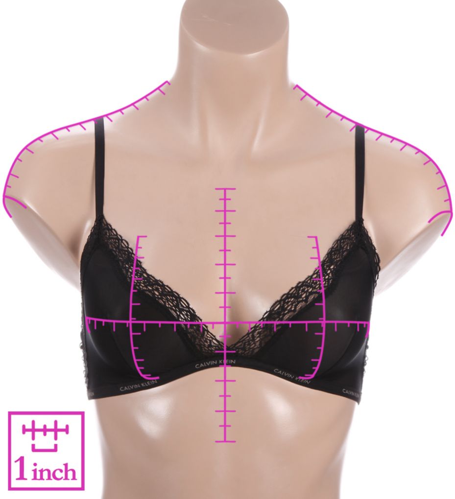Sheer Marquisette with Lace Unlined Triangle Bra-ns7