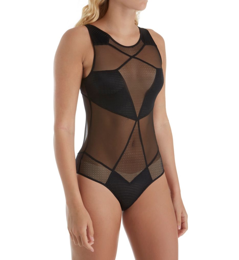 Mixed Mesh Bodysuit-acs