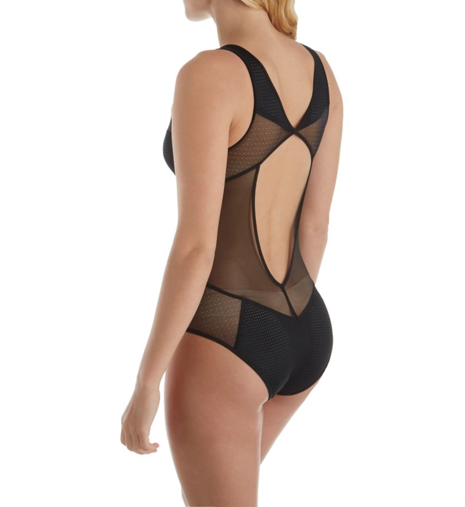 Mixed Mesh Bodysuit-bs