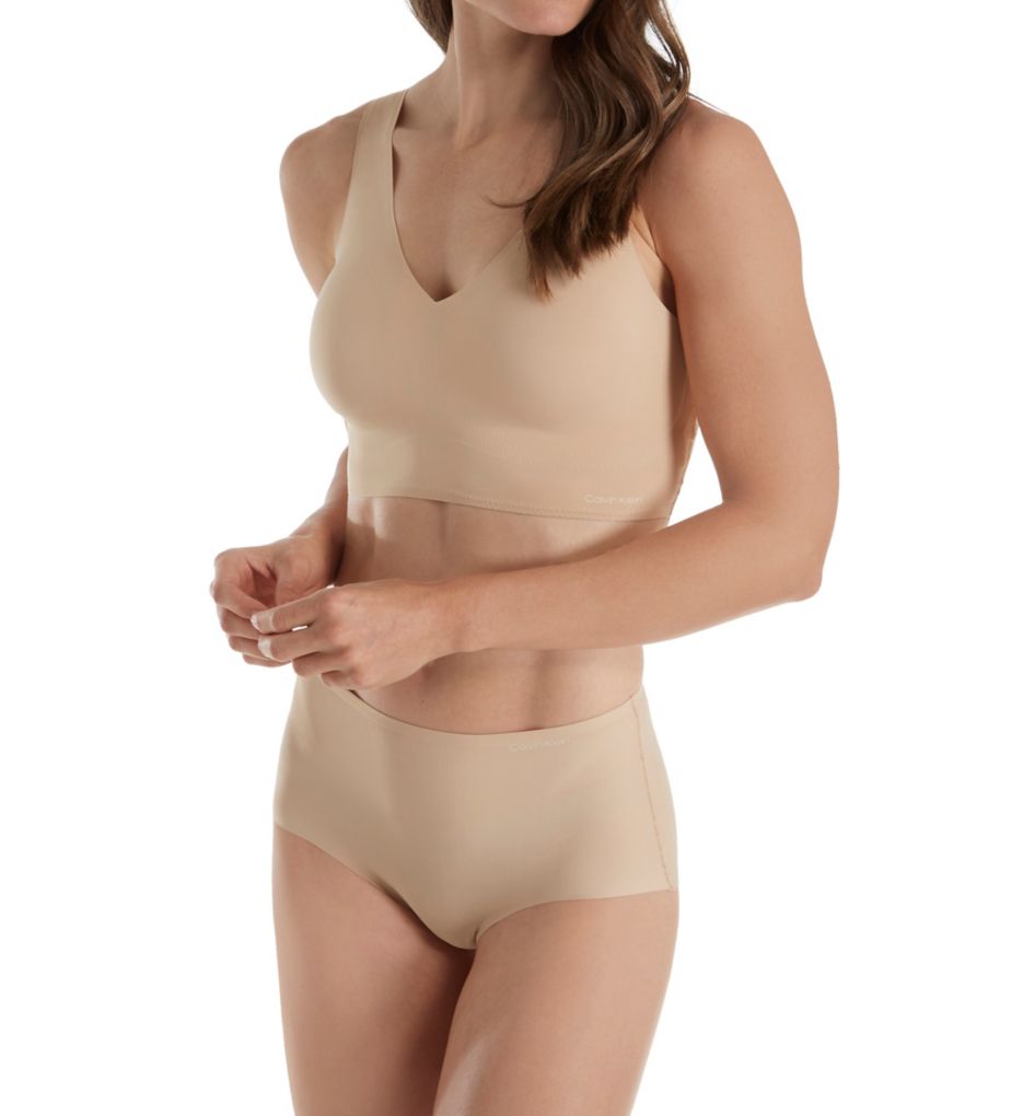 Calvin Klein Invisibles V-Neck Bralette + High Waist Thong