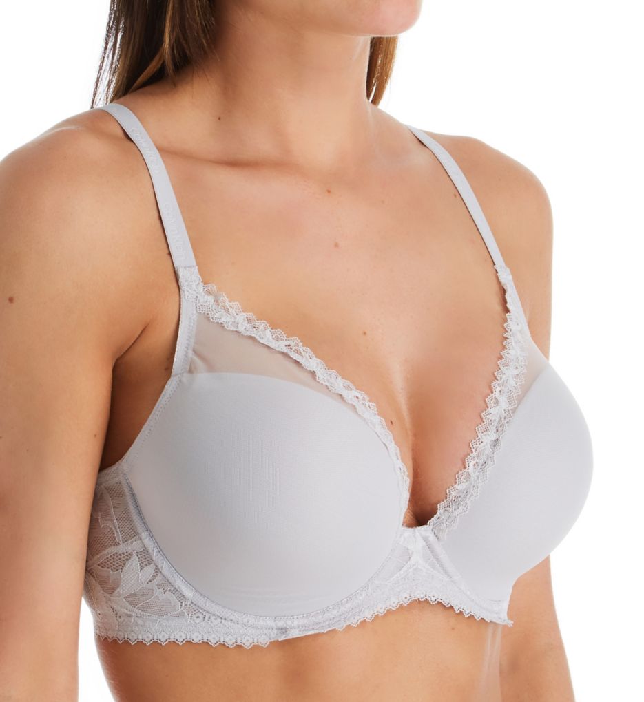 Perfectly Fit Perennial Lightly Lined Plunge Bra Nimbus 32B by Calvin Klein