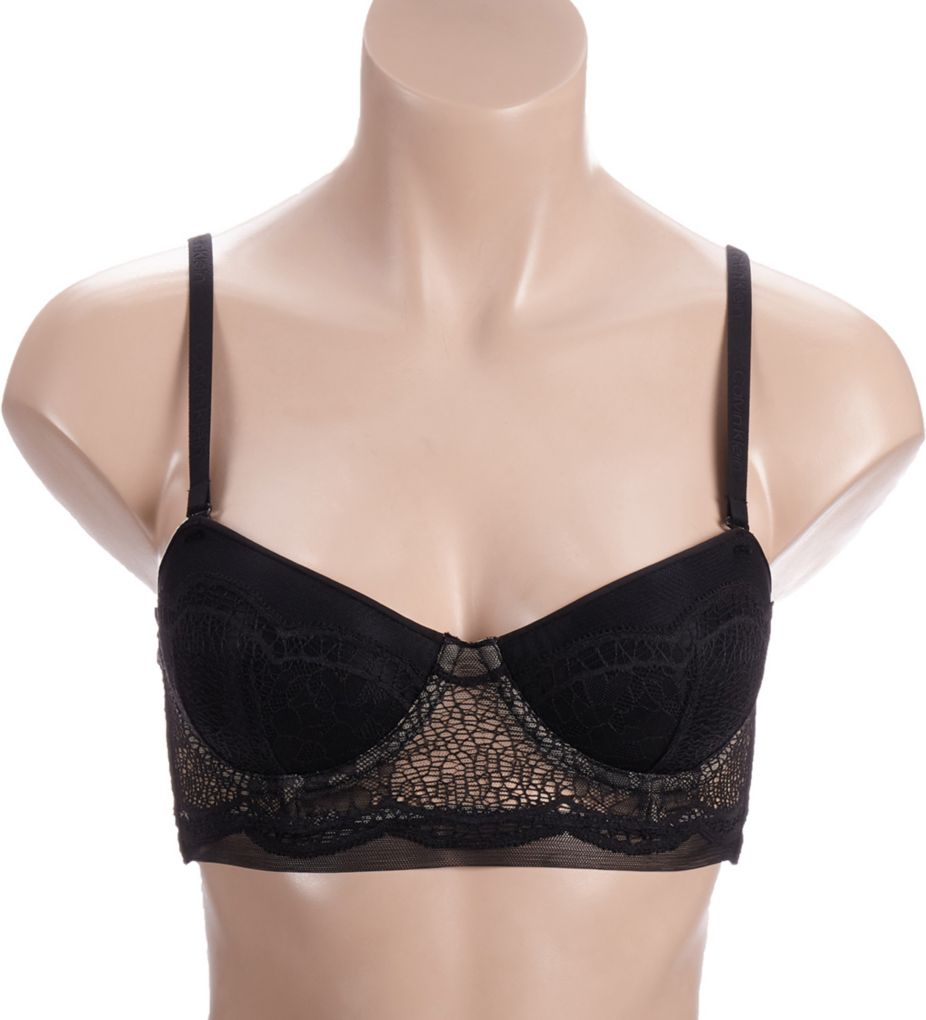 CK Crackled Lace Strapless Longline Bra-fs