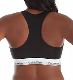 Modern Cotton Plus Size Unlined Bralette Black 2X