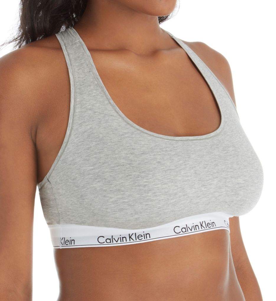 Calvin Klein Underwear Cotton Unlined Bra in Grey Heather