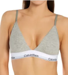 Modern Cotton Lightly Lined Bralette Grey Heather XS