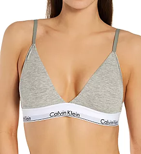 Modern Cotton Lightly Lined Bralette Grey Heather XS