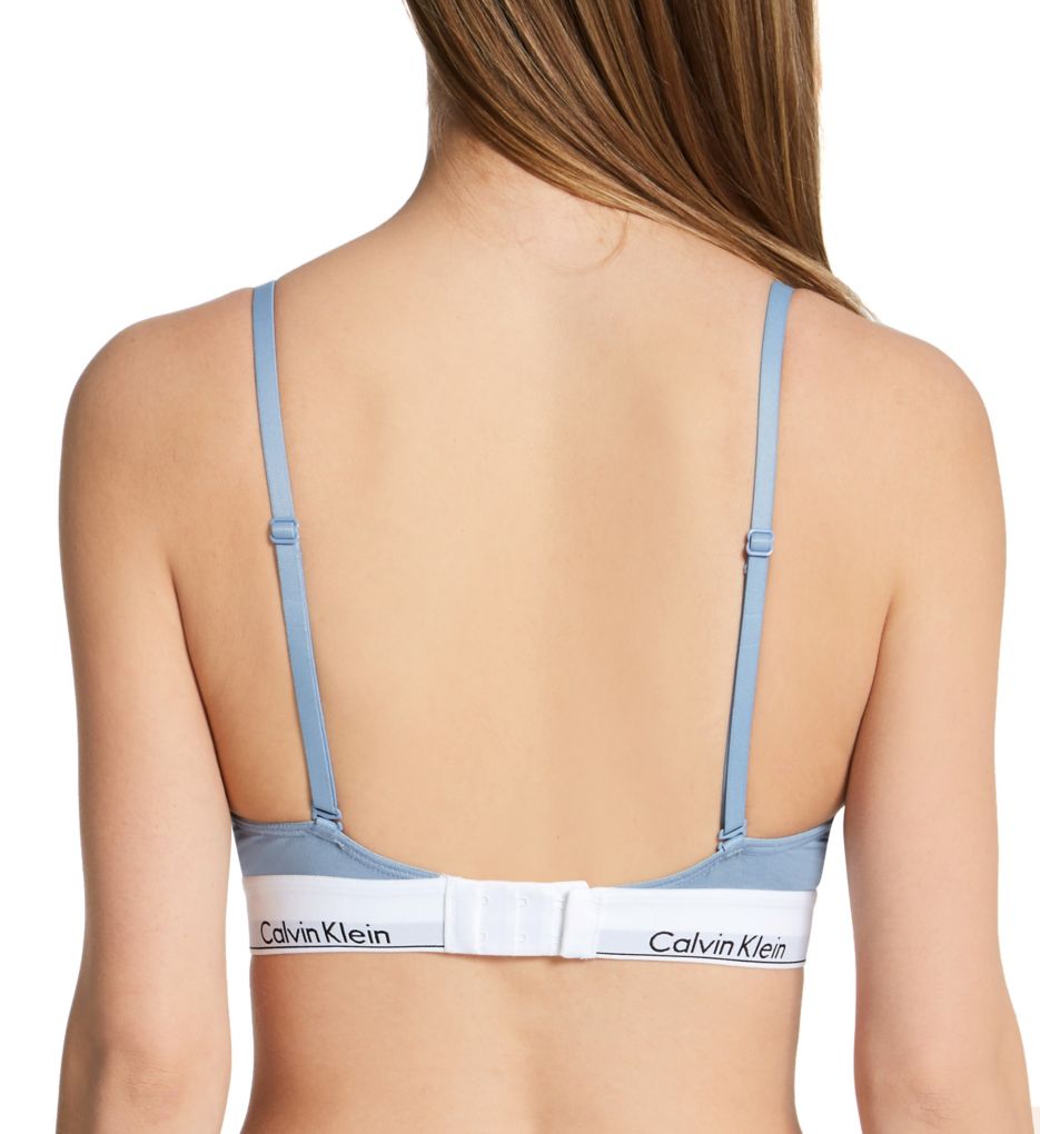 Calvin Klein Blue Modern Cotton Lined Triangle Bralette