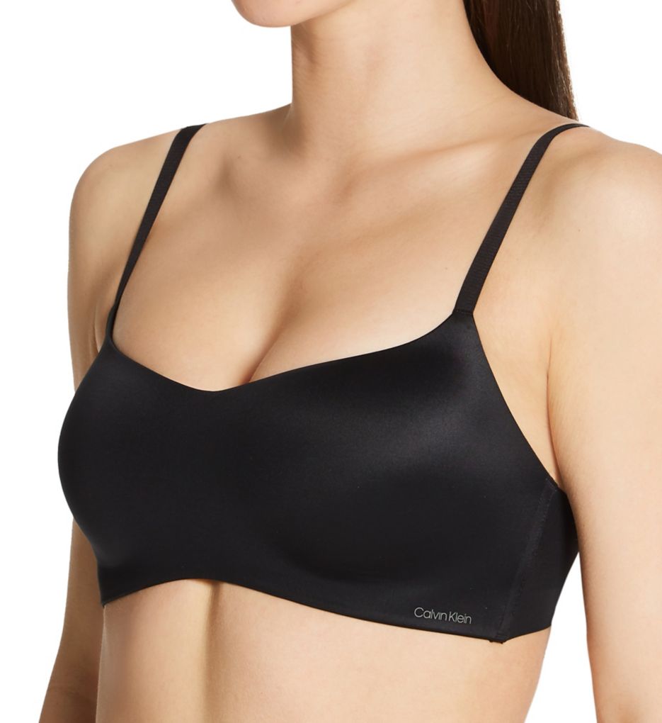Calvin Klein Women's Liquid Touch Lightly Lined Demi Wireless Bra in Black | Size 36C | HerRoom.com