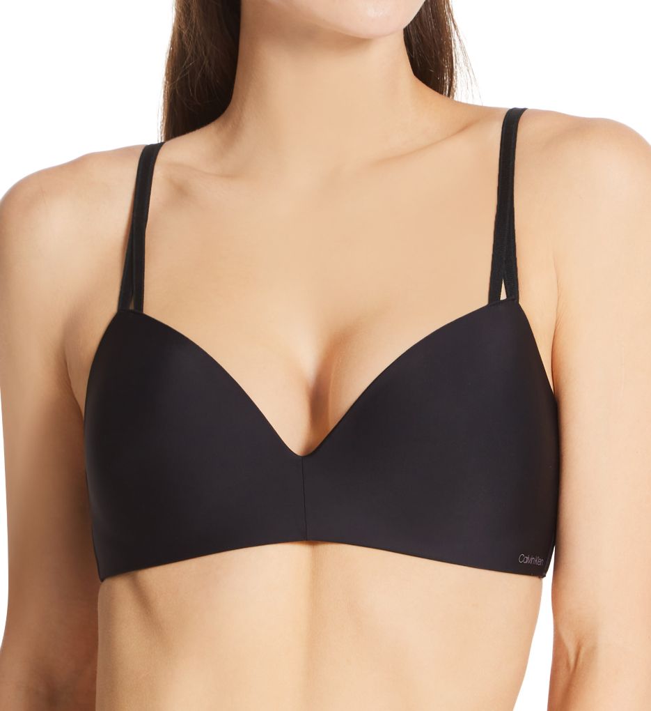 Oh-So-Light! Deep V-Plunge Lightly-Lined Wireless Bra in Black