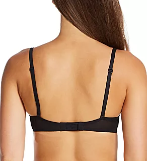 Sheer Marquisette Lightly Lined Spacer Demi Bra Black 32B