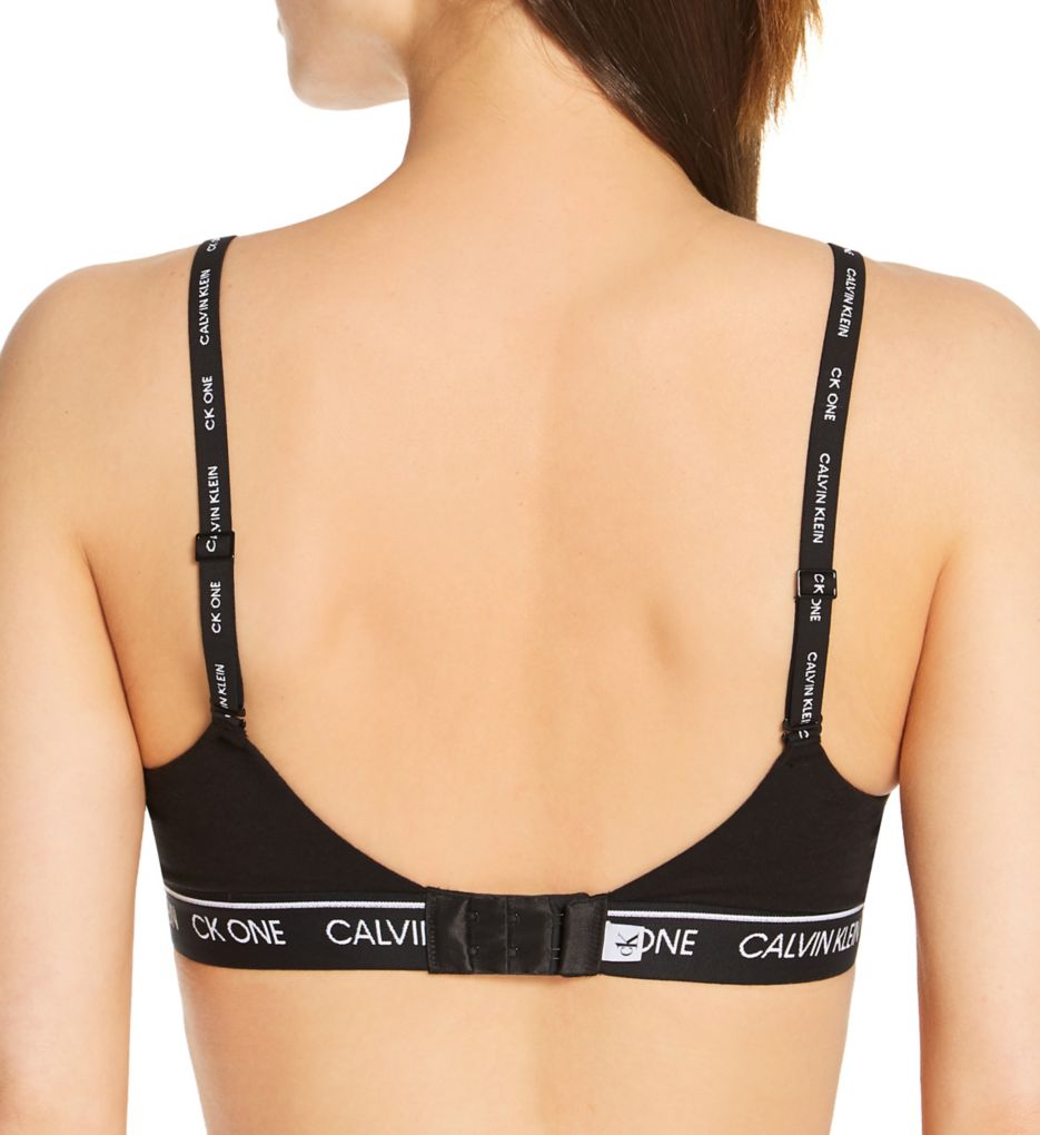 Calvin Klein CK One Cotton Lighty Lined Bralette Wirefree Black QF6094 -  Free Shipping at Largo Drive