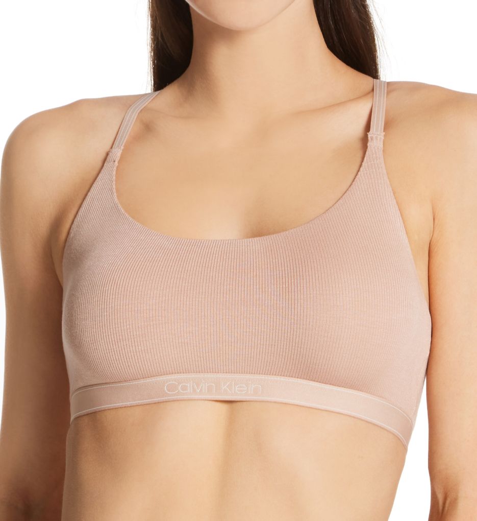Pure Ribbed Unlined Bralette-acs