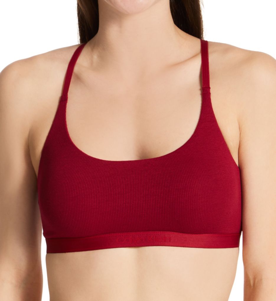 Pure Ribbed Unlined Bralette-acs