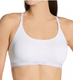 Pure Ribbed Unlined Bralette White XS