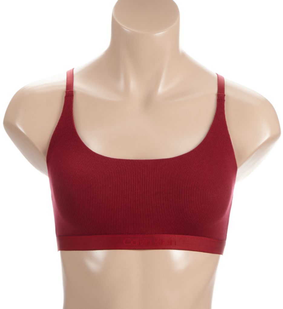 Pure Ribbed Unlined Bralette-fs
