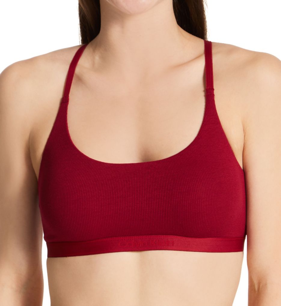 Calvin Klein unlined bralette with large logo banded detail in