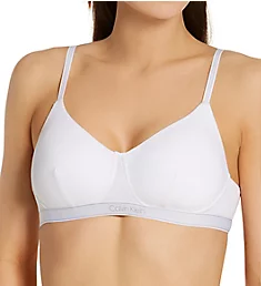 Pure Ribbed Lightly Lined Bralette Classic White XL