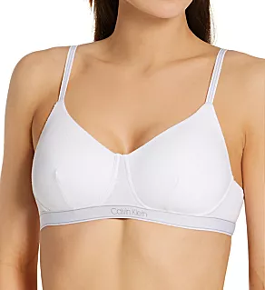 Pure Ribbed Lightly Lined Bralette Classic White XL