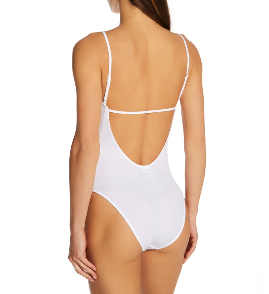 DKNY DK7006 Seamless Litewear Scoop-Back Bodysuit LARGE