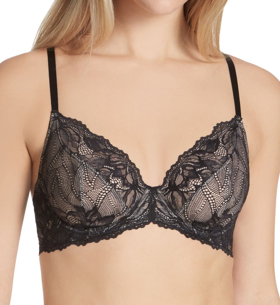 Buy Calvin Klein Black Sheer Marquisette Demi Bra from Next USA