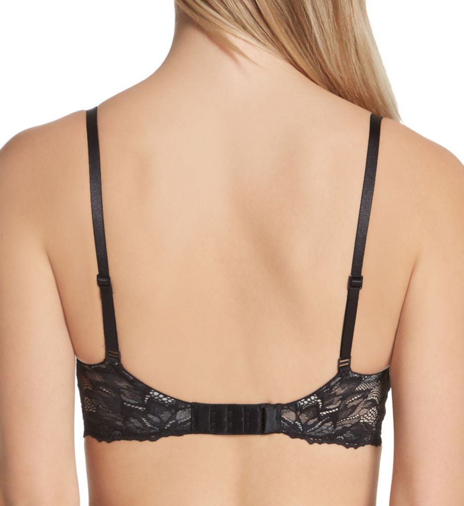 Calvin Klein Seductive Comfort Lotus Floral Lift Demi Bra - Black