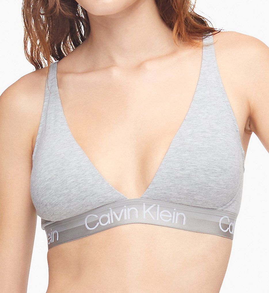 Modern Structure Lightly Lined Triangle Bralette Grey Heather XL