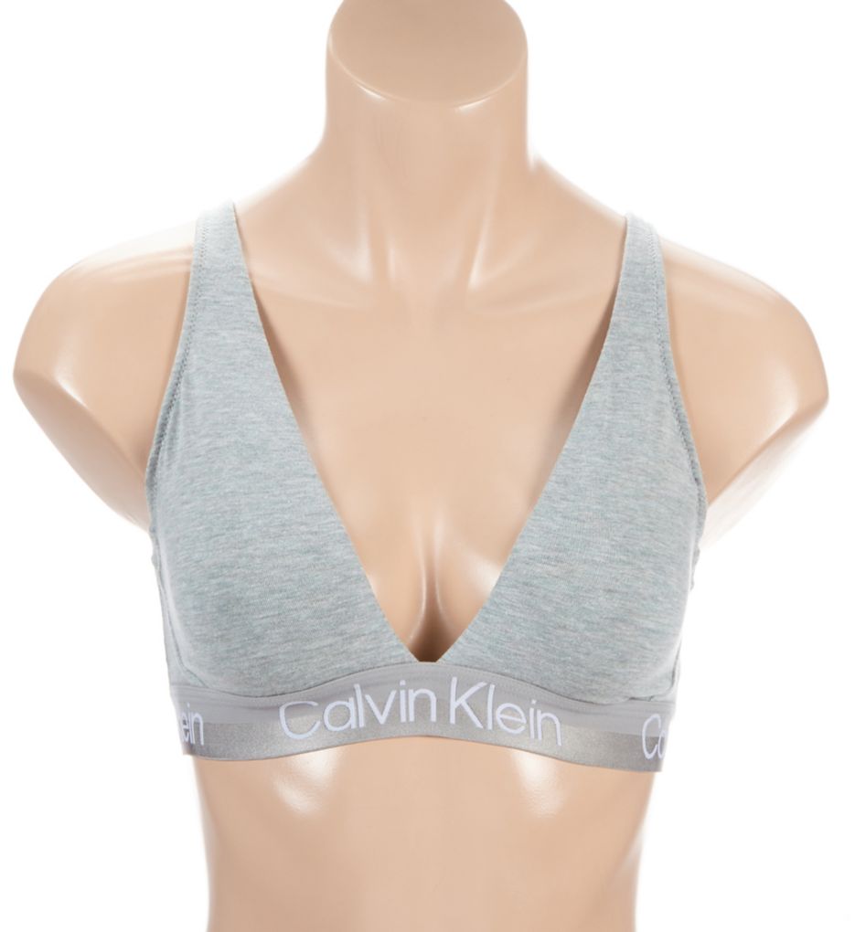 Modern Structure Lightly Lined Triangle Bralette Grey Heather XL