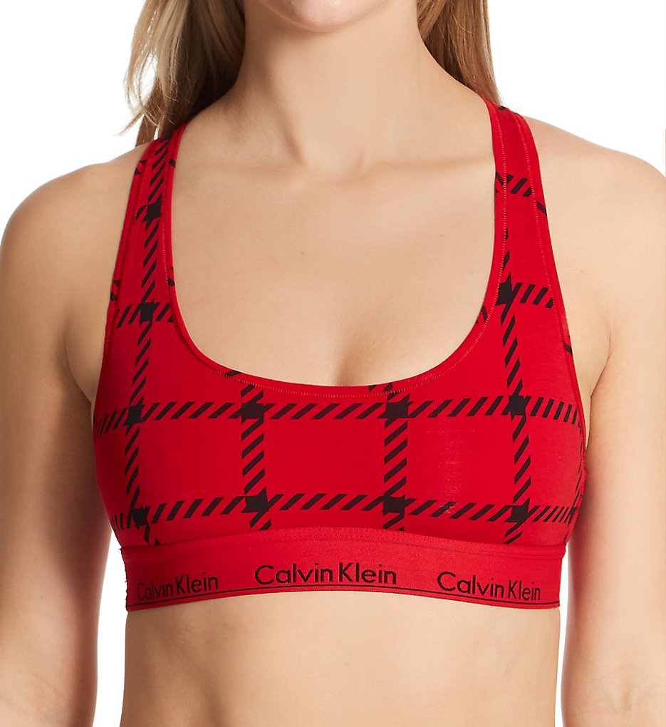 Calvin Klein - Calvin Klein QF6701 Modern Cotton Unlined Racerback Bralette (Rustic Red XS)