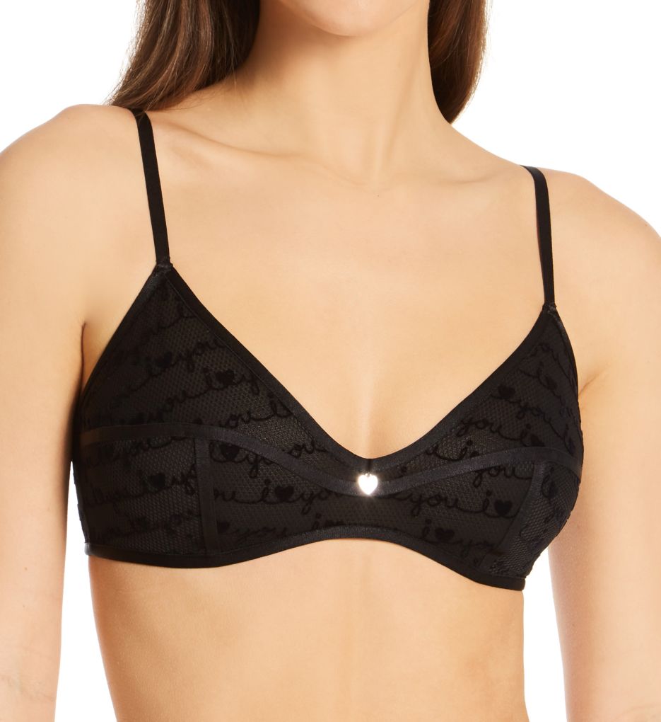 Calvin Klein Underwear WMNS BRA SET (UNLINED BRALETTE & THONG) Black/Red