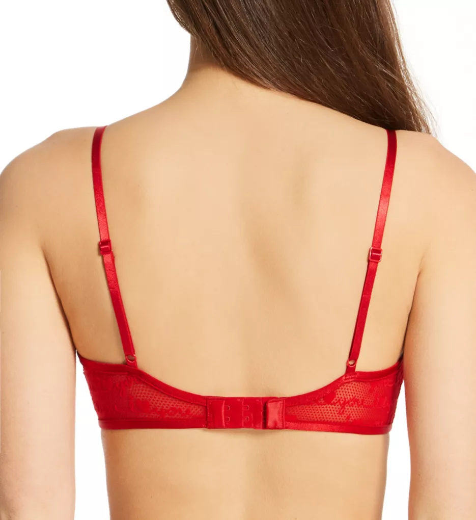 Calvin Klein Underwear Signature Plunge Unlined Bra in Regal Red