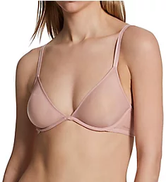 Sheer Marquisette Unlined Plunge Bra Subdued 32A
