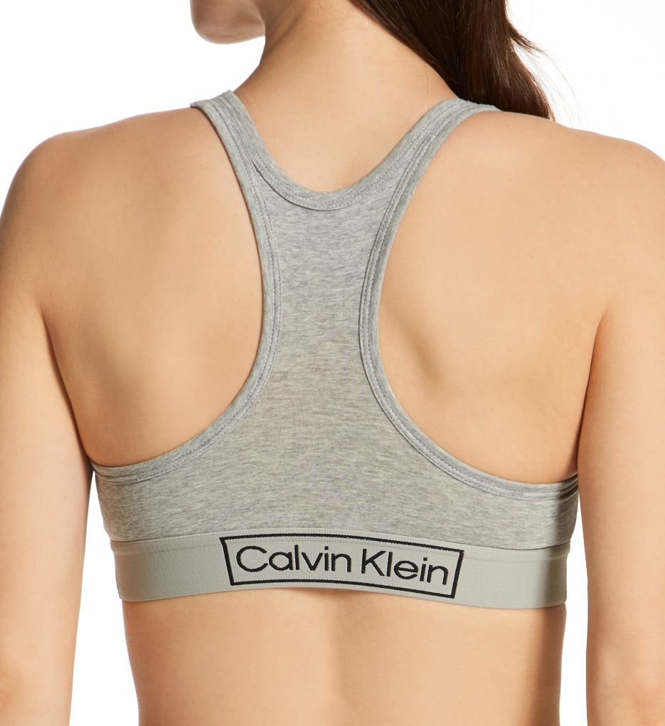 Calvin Klein Monogram Mesh Unlined Bralette in Heather Grey – CheapUndies