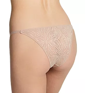Sheer Marquisette High Leg Tanga Panty Cedar M