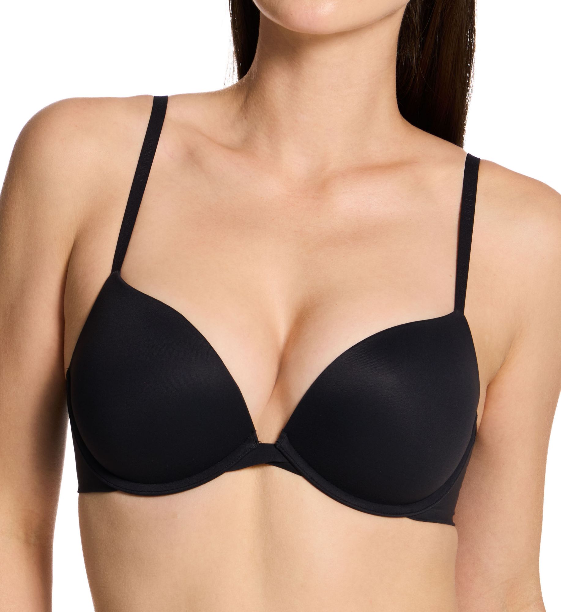 Calvin Klein Women's Perfectly Fit Push Up Plunge Bra in Black | Size: 38DD | HerRoom.com