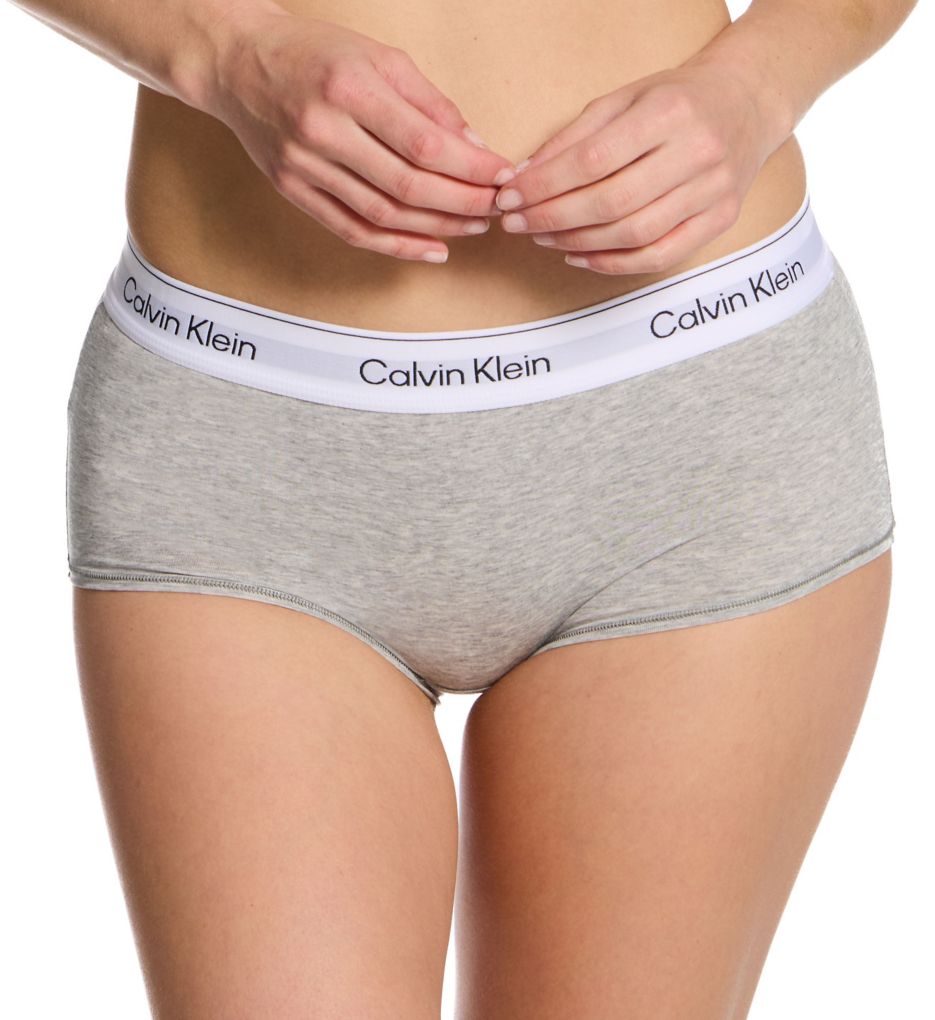 Calvin Klein Icon Cotton Modal Boyshort Panty Grey Heather L  - Image 1
