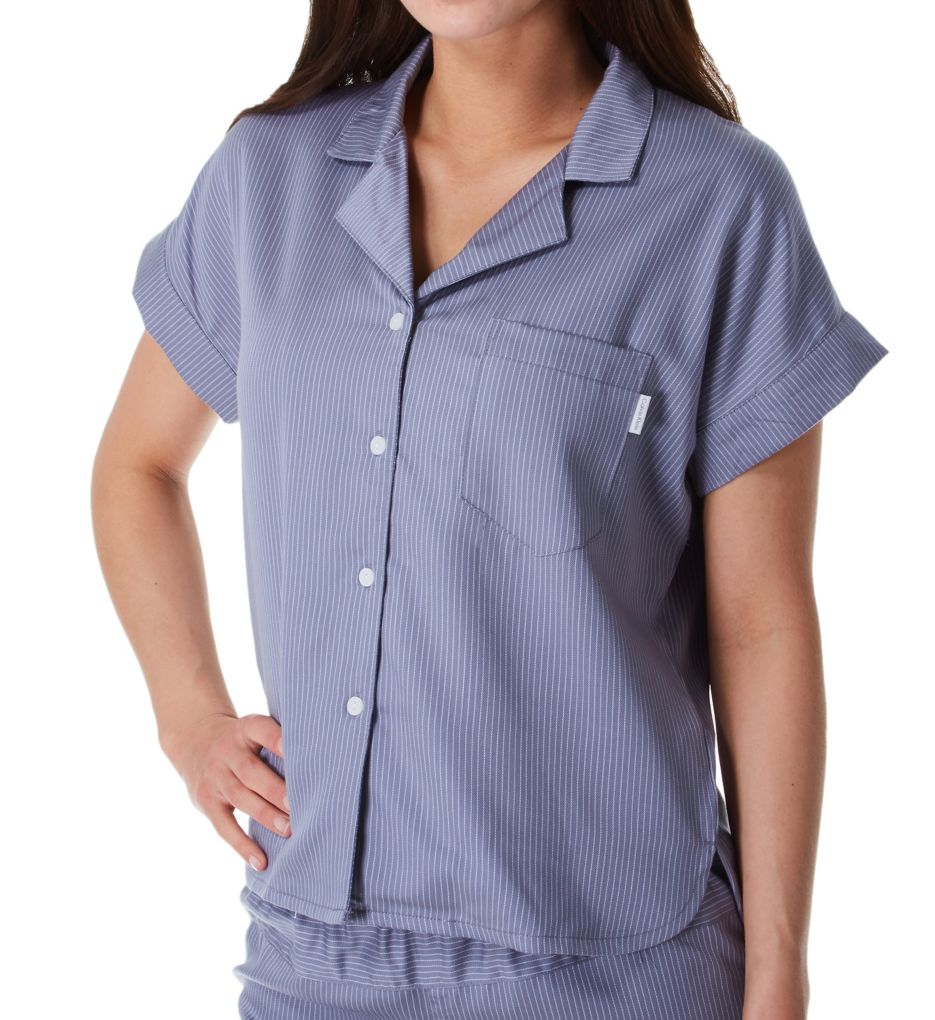 Tencel Button Front Sleep Top-acs