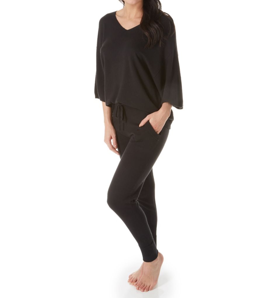 Sweaters 3/4 Sleeve V-Neck PJ Top-cs1