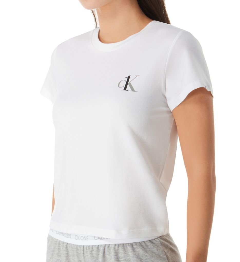 calvin klein sleepwear logo crew t shirt