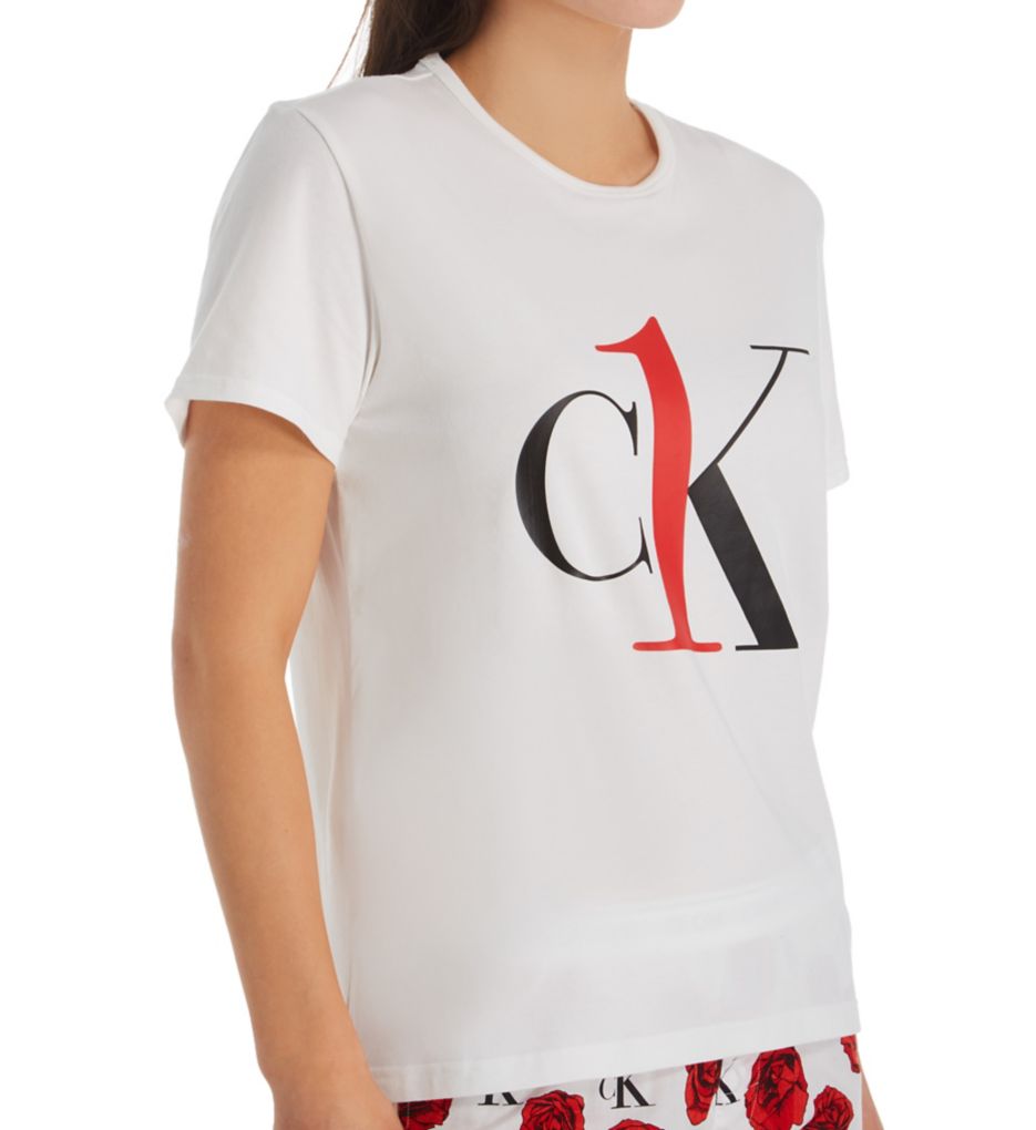 CK One Cotton Short Sleeve Crew Neck T-Shirt-acs